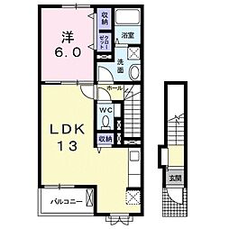 リクソーレ5A 1LDKの間取図画像