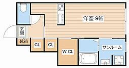 Harvest ワンルームの間取図画像