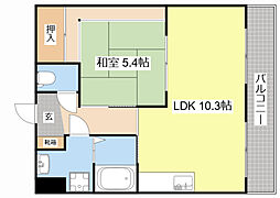chouchou 1階1LDKの間取り