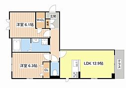 ＤＡＩＮＡＫ　Ｔ 1階2LDKの間取り