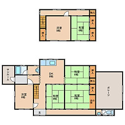 高月町貸家 1階6DKの間取り