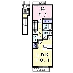 カーサ・フィオーレ 1LDKの間取図画像
