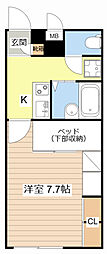 レオパレス彦根東沼波 1Kの間取図画像