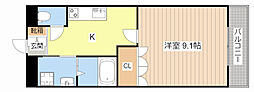 サラージュ 1Kの間取図画像