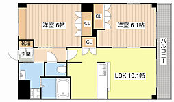 シャルマン 2LDKの間取図画像