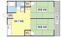 ハイム光栄 2DKの間取図画像