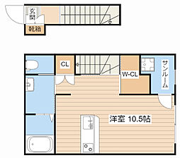 JR東海道・山陽本線 彦根駅 徒歩29分の賃貸アパート 2階ワンルームの間取り