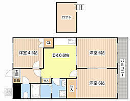 JR東海道・山陽本線 南彦根駅 徒歩23分の賃貸アパート 2階3DKの間取り