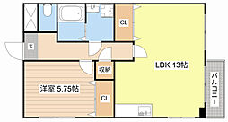 JR湖西線 比叡山坂本駅 徒歩12分の賃貸マンション 4階2DKの間取り