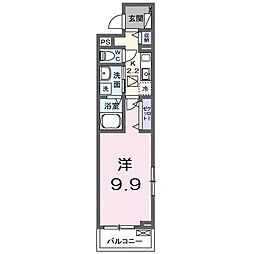 JR東海道・山陽本線 彦根駅 徒歩11分の賃貸アパート 1階1Kの間取り