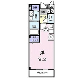 JR東海道・山陽本線 彦根駅 徒歩9分の賃貸アパート 1階1Kの間取り