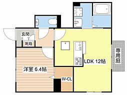 JR東海道・山陽本線 南彦根駅 徒歩20分の賃貸アパート 1階1LDKの間取り
