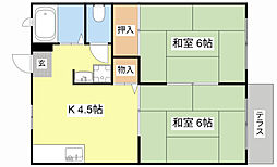 いづみニューハイツ 1階2Kの間取り