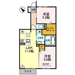 コト丸 2LDKの間取図画像