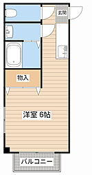 NaSu25 ワンルームの間取図画像