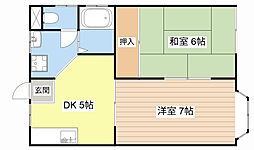 セゾンルピア 2DKの間取図画像