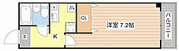 T.Oコーポ石山A 1Kの間取図画像