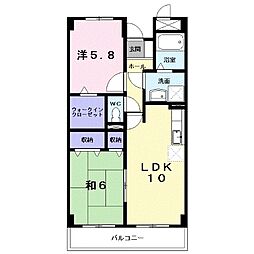 エルグランデ・奥村1 2LDKの間取図画像