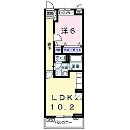 フォレストパーク九番館 1LDKの間取図画像