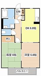 グランステージ興和 2DKの間取図画像