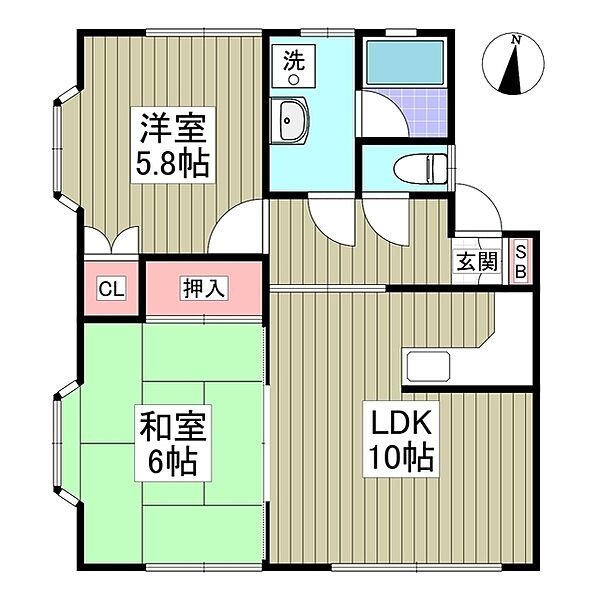 エトワールハイツ足利B 101｜栃木県足利市五十部町(賃貸アパート2LDK・1階・50.85㎡)の写真 その2