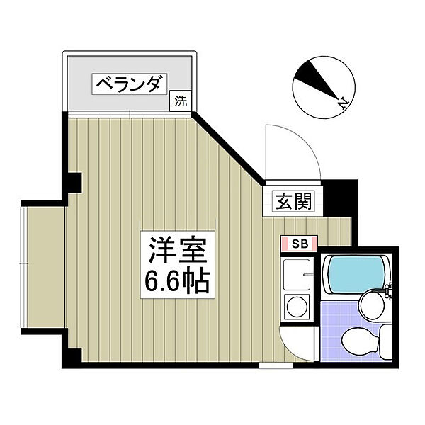 ソリッドリファイン成増 201｜埼玉県和光市白子3丁目(賃貸マンション1R・2階・13.23㎡)の写真 その2