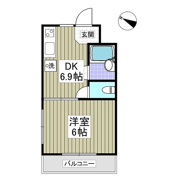 リブレス羽村 ？201｜東京都羽村市羽中2丁目(賃貸マンション1DK・2階・24.00㎡)の写真 その2