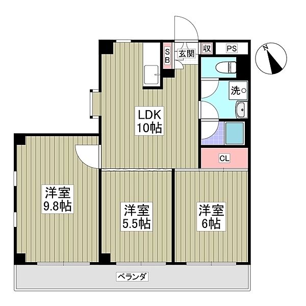 スターライトヴィラ2 205｜東京都多摩市和田(賃貸マンション3LDK・2階・60.27㎡)の写真 その2