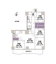 サンハイム宿院 4LDKの間取図画像