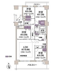 ジオ彩都みなみ坂3番館 4LDKの間取図画像