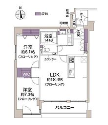 グラシオーズ芦刈山 2LDKの間取図画像