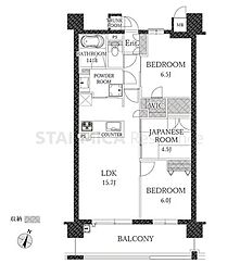 プレミスト北千里クラッシィJ棟 3LDKの間取図画像