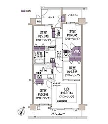 東急ドエル千里藤白台ヴェルデ 4LDKの間取図画像