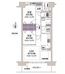 ファインクォーターシティ 2LDKの間取図画像