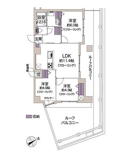 3LDK 間取り