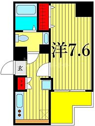 アイルプレミアム千駄木 6階1Kの間取り