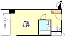 アネックス茗荷谷 9階ワンルームの間取り