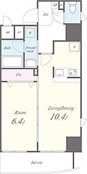 ラブールミノワ 8階1LDKの間取り