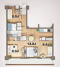 ステラメゾン田端 3階3LDKの間取り