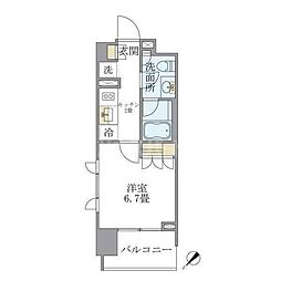 LaSante千駄木 10階1Kの間取り