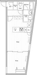 EDIT文京千石II 1LDKの間取図画像