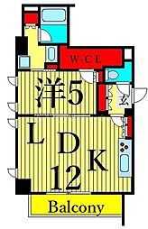 ザ・パークハビオ根岸三丁目 2階1LDKの間取り