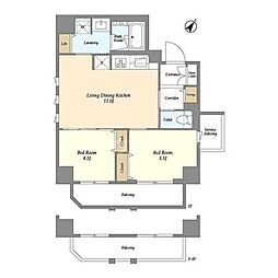 間取図画像 2LDK