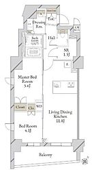 LiveCasa文京千石premier 2SLDKの間取図画像