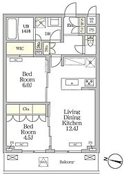 ミレーネ滝野川 2LDKの間取図画像