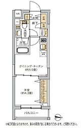 リビオメゾン湯島 1DKの間取図画像