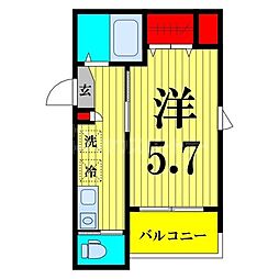 メルラス尾久 1Kの間取図画像