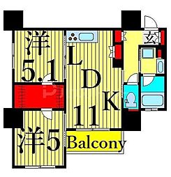 CREVIARXE日暮里 2LDKの間取図画像