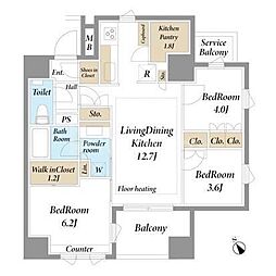 プレミアムレジデンス町屋 3LDKの間取図画像