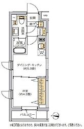 リビオメゾン湯島 1DKの間取図画像